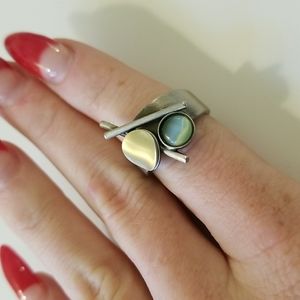 CHRISTOPHE POLY contemporary sculpture ring size 8